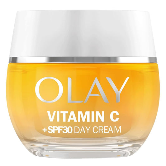 Olay Vitamin C Crema Facial de Día SPF30. Skincare Hidratante, Iluminador y Antimanchas con Protección Solar SPF30. Con Vitamina C y Niacinamida. Unifica e Hidrata. No Grasa, No Pegajosa. 50ml